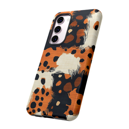 Cheetah Plaid Samsung Case – Brown & Black Pattern