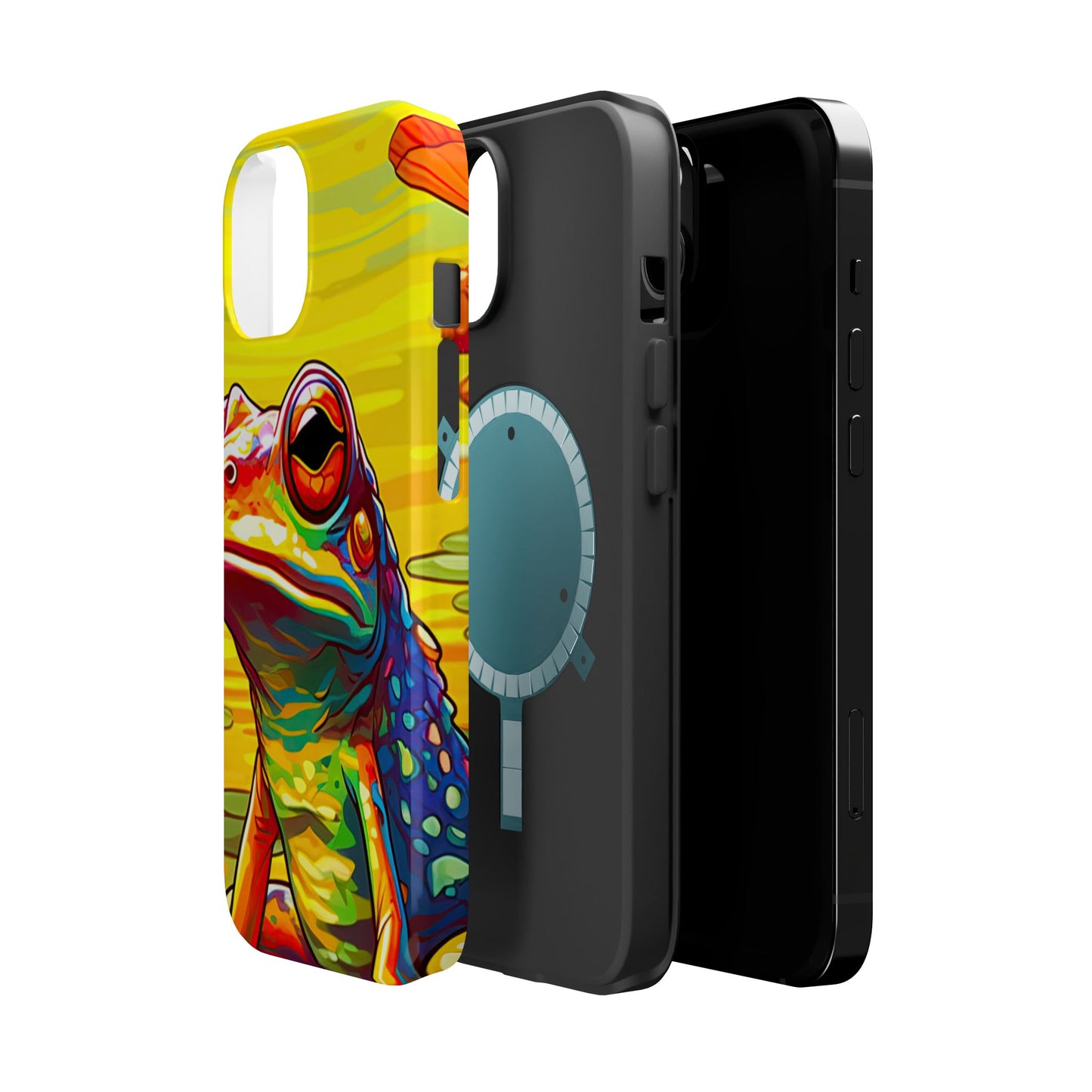 Vibrant Rainbow Frog Design – MagSafe iPhone Case