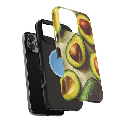 Realistic Avocado MagSafe iPhone Case – Detailed Green Fruit Design, Shockproof Protection