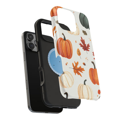 Autumn Pumpkin MagSafe iPhone Case – Fall Leaves and Harvest Design