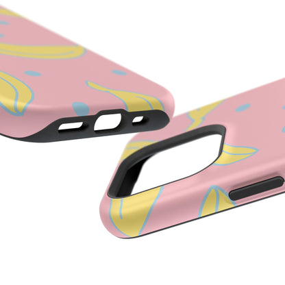 Pink Banana Pop MagSafe iPhone Case – Cute Pastel Design with Fun Retro Vibe