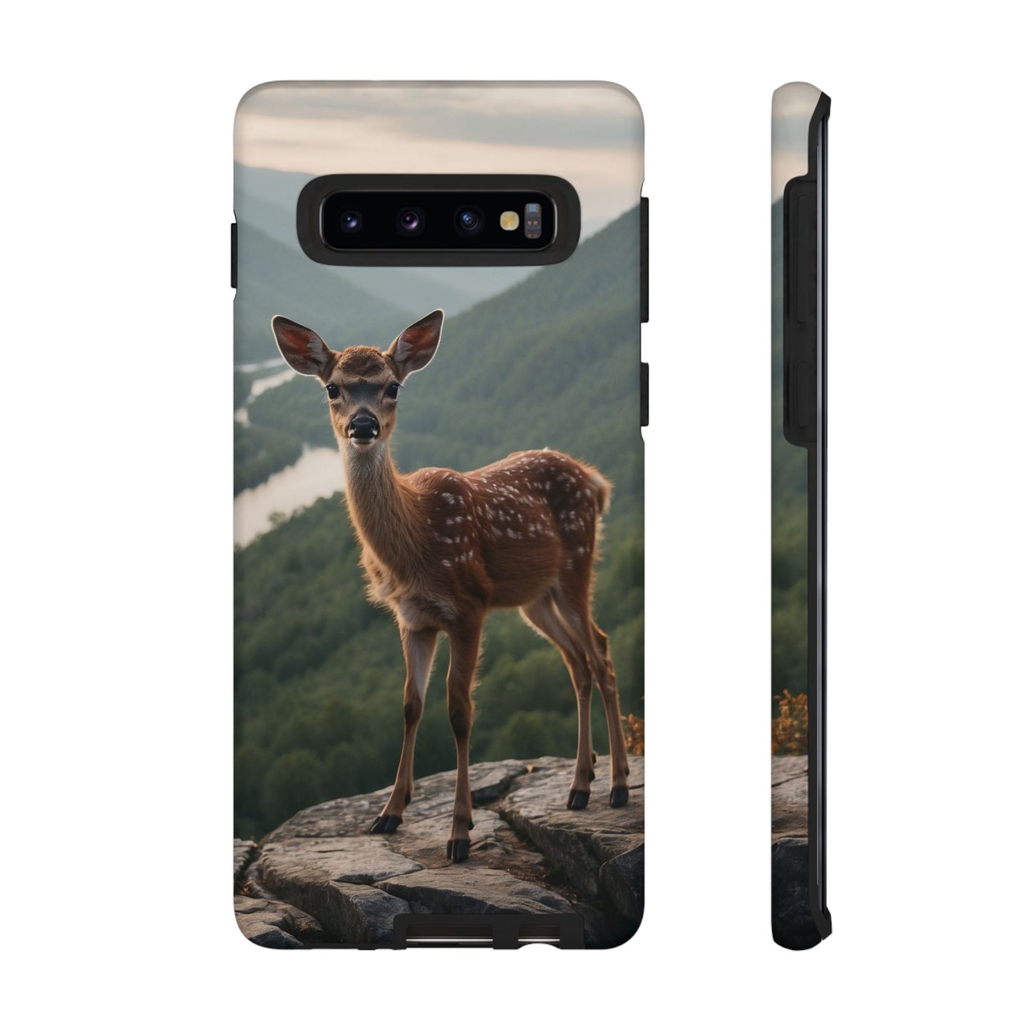 Majestic Fawn Overlooking Mountain Vista Samsung Galaxy Case