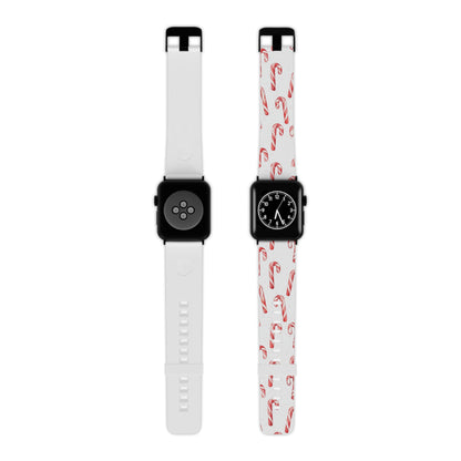 Candy Cane Christmas Pattern Apple Watch Band