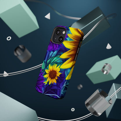 Purple & Gold Sunflower Dream - MagSafe iPhone Series Case