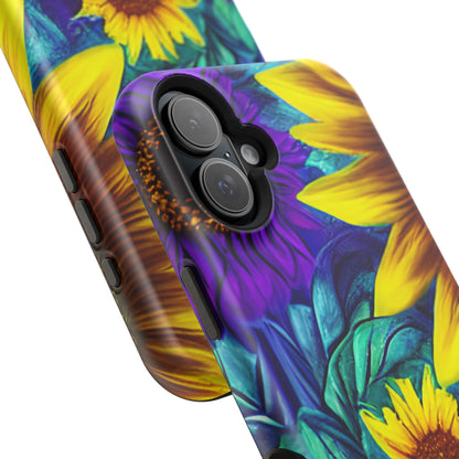 Purple & Gold Sunflower Dream - MagSafe iPhone Series Case