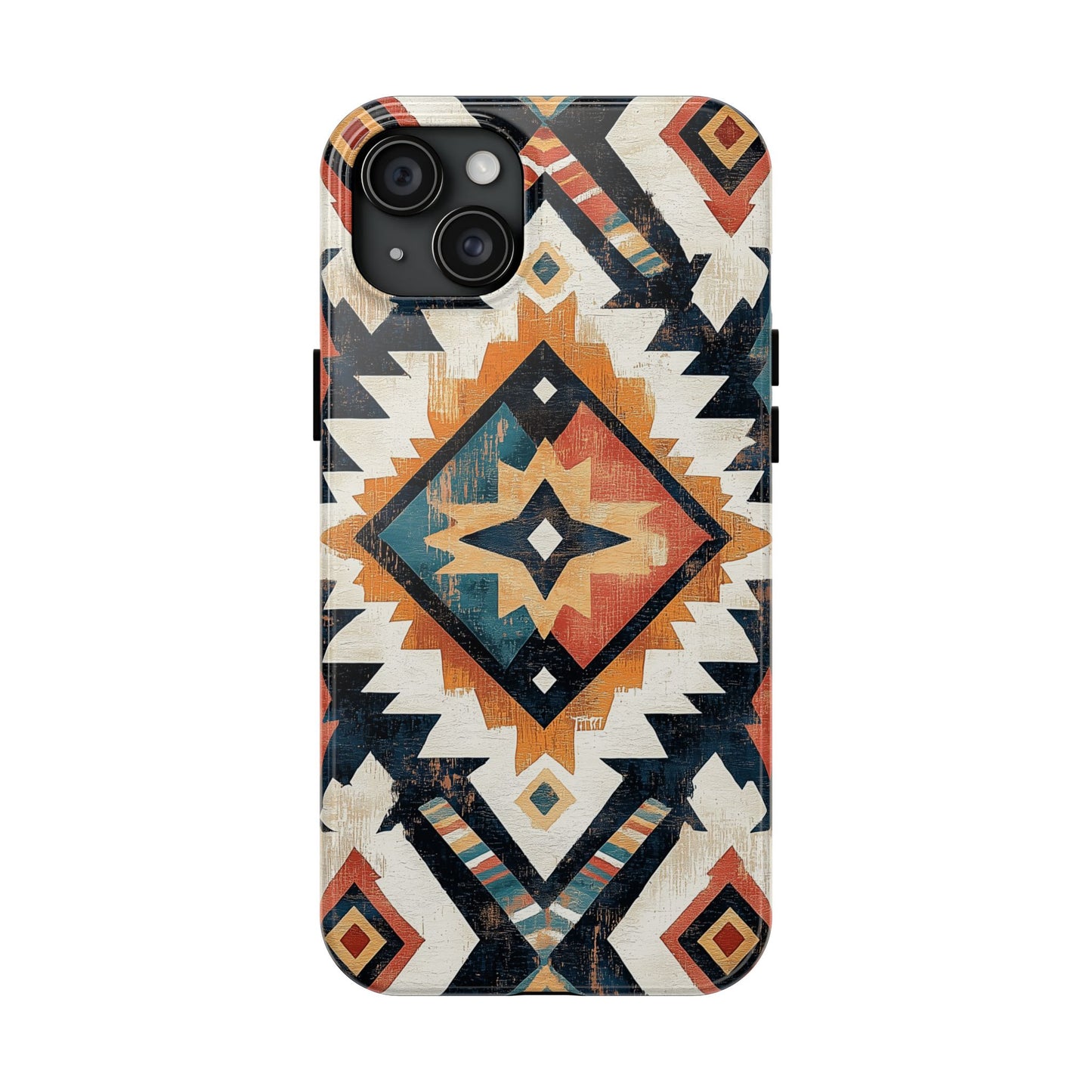 Vintage Southwestern Diamond Tough iPhone Case – Rustic Tribal Design, Dual - Layer Protection - BOGO Cases