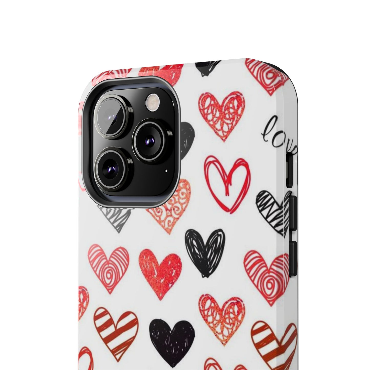 iPhone Case: Hand-Drawn Hearts & Love