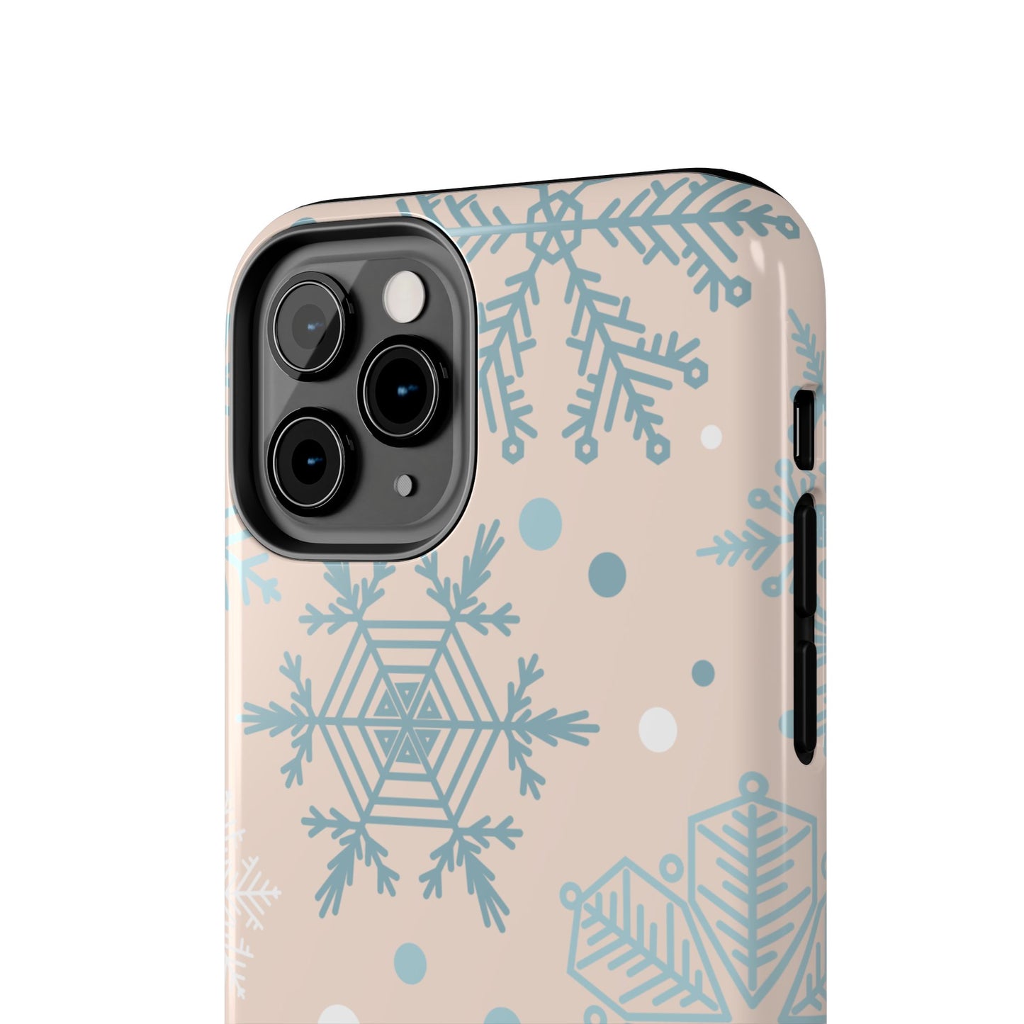 Winter Snowflakes iPhone Case – Shockproof, Smooth Matte Finish, Dual-Layer Protection