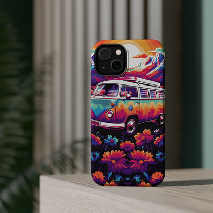 Groovy Floral Sunset Van – MagSafe iPhone Series Case