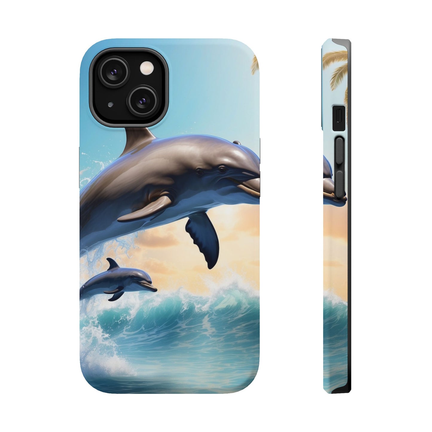 Dolphin Galaxy Splash - MagSafe-Compatible Case