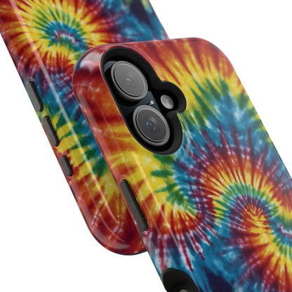 Retro Rainbow Tie-Dye MagSafe Case – Swirl Design