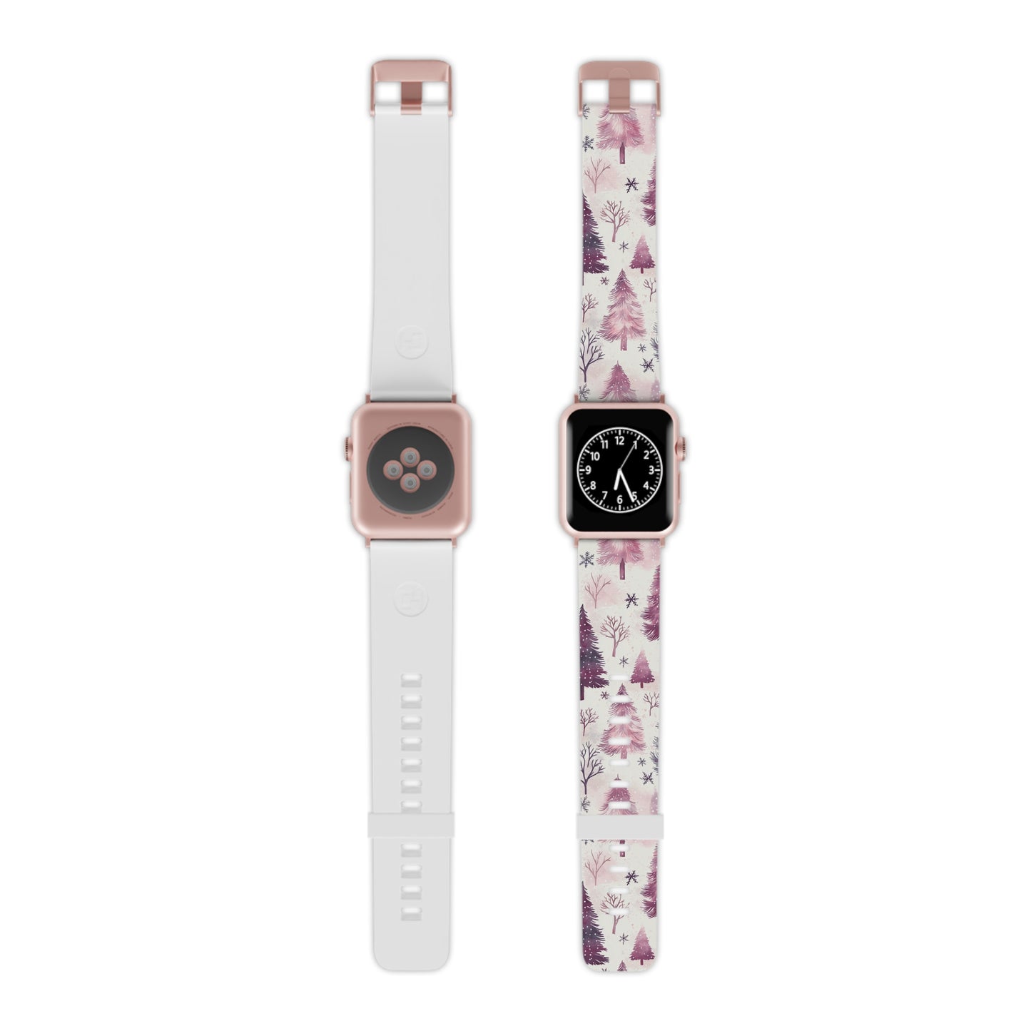 Winter Wonderland Purple Christmas Trees Apple Watch Band