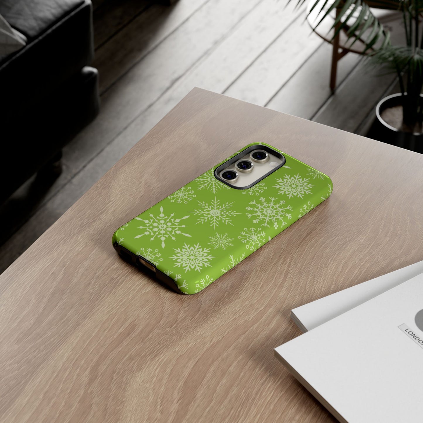 Green Snowflake Pattern – Samsung Galaxy Series Case