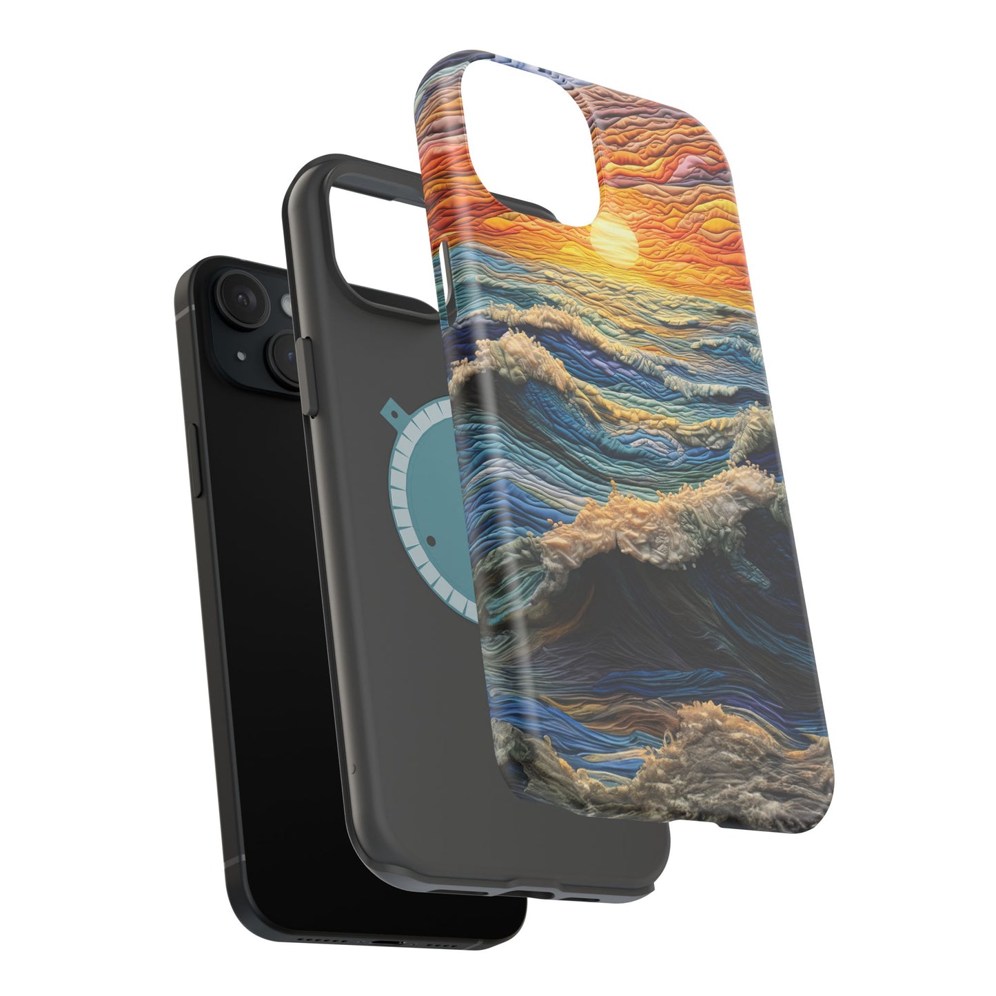 Ocean Sunset Tapestry Waves – MagSafe iPhone Series Case