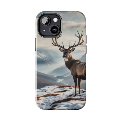 Alpine Majesty: Stag in Snow – iPhone Case