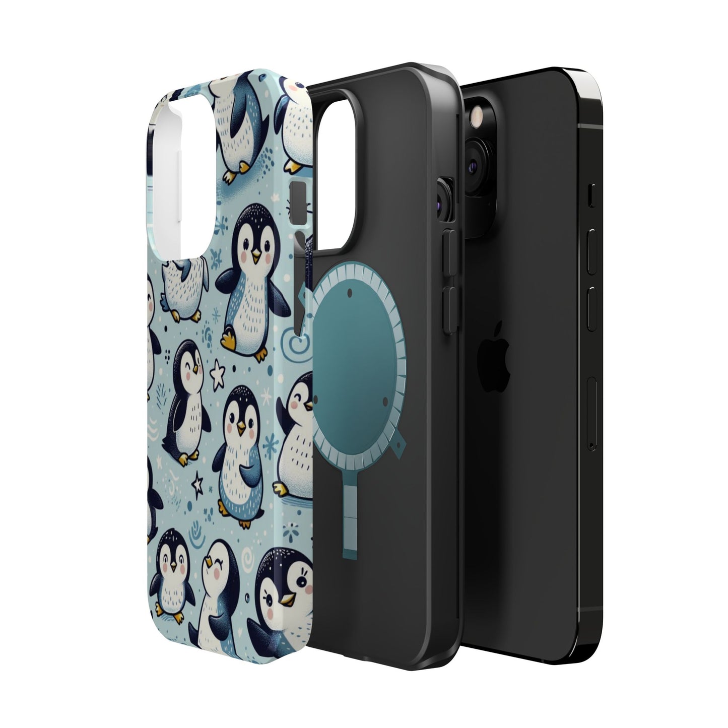 Cute Penguin Parade iPhone Case