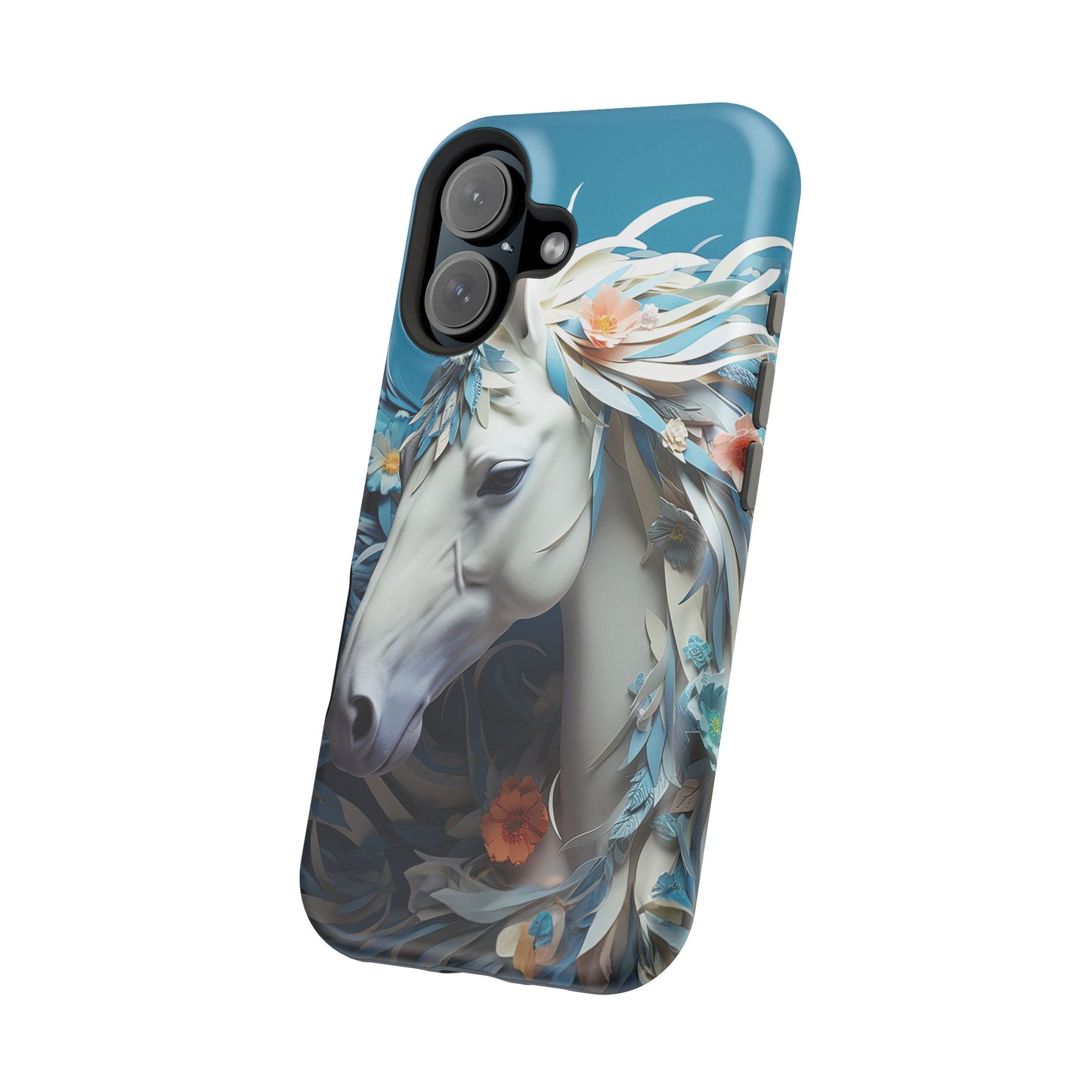 Floral Horse MagSafe iPhone Case