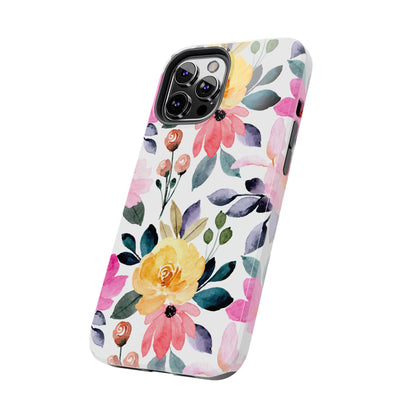 Blossoming Beauty – iPhone Series Case with Vibrant Watercolor Flowers