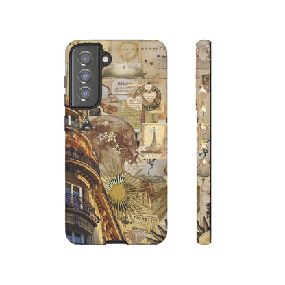 Parisian Dream Collage Samsung Galaxy Case – Dual-Layer Protection with Vintage French Aesthetic