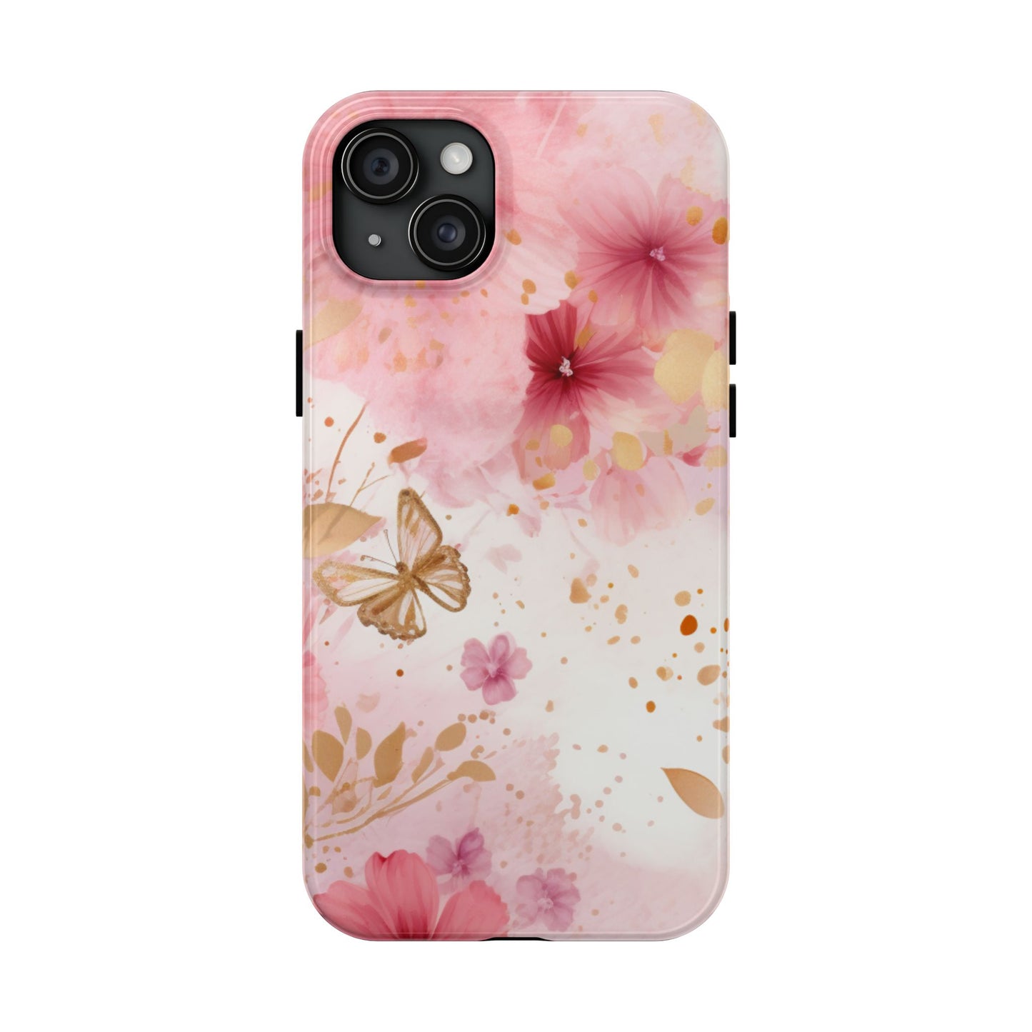 Blush Pink Floral Butterfly - iPhone Case