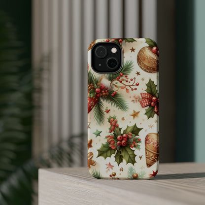 Classic Christmas Stocking & Ornaments Pattern – iPhone Series Case