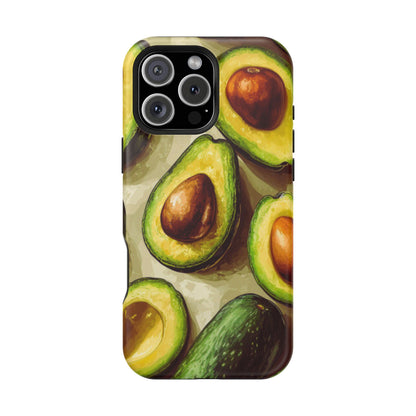 Realistic Avocado MagSafe iPhone Case – Detailed Green Fruit Design, Shockproof Protection