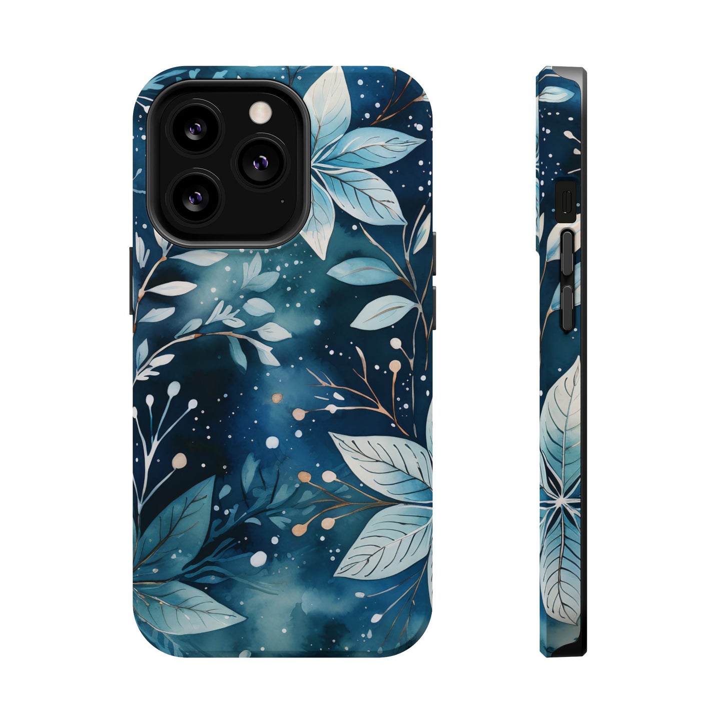 Midnight Frost Botanical – MagSafe iPhone Case