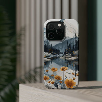 Silver Alpine Wildflower iPhone Case