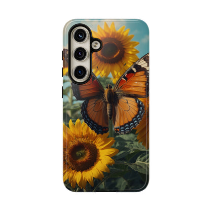 Vibrant Butterfly & Sunflower – Samsung Galaxy Case