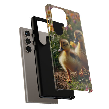 Charming Ducklings in Floral Garden - Samsung Galaxy Case