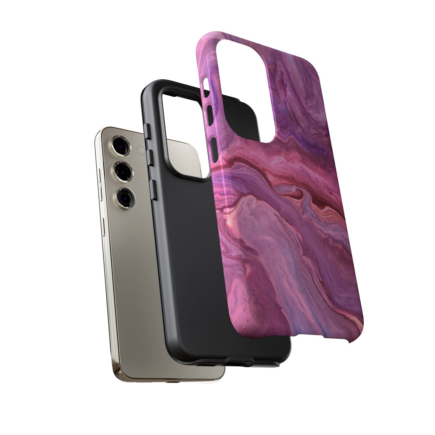 Lavender Dreamscape – Samsung Galaxy Case with Purple & Pink Marble Art