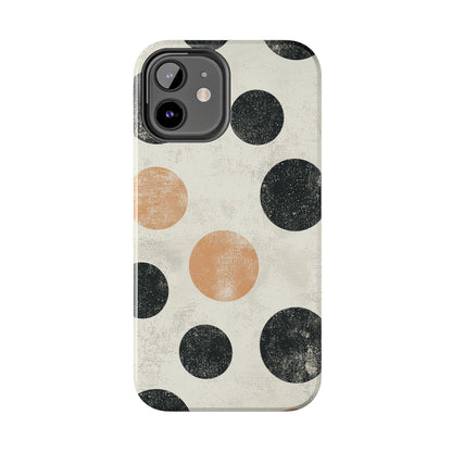 Vintage Polka Dot iPhone Case - Retro Abstract Protective Cover