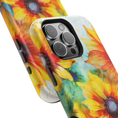 Watercolor Sunflower Splash - MagSafe iPhone Series Case