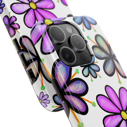 Whimsical Lavender Floral iPhone Case – Ultra-Slim, High-Gloss Finish