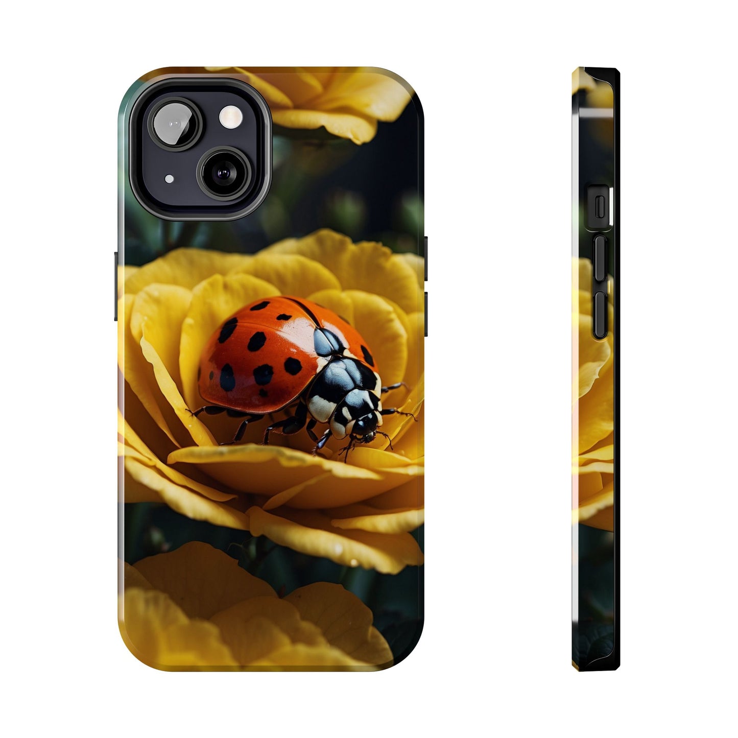 iPhone Case: Ladybug on Yellow Petals