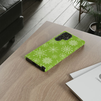 Green Snowflake Pattern – Samsung Galaxy Series Case