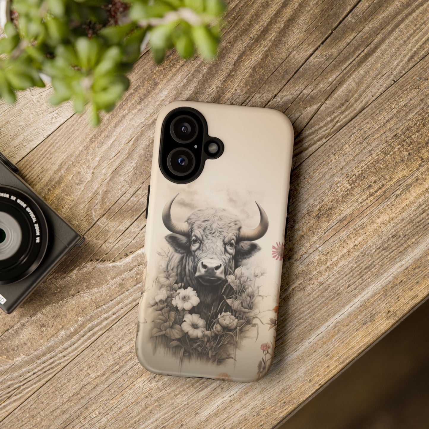 Rustic Cow Case | Floral Western Farmhouse Design