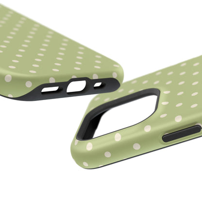 Sage Green Polka Dots – MagSafe iPhone Case