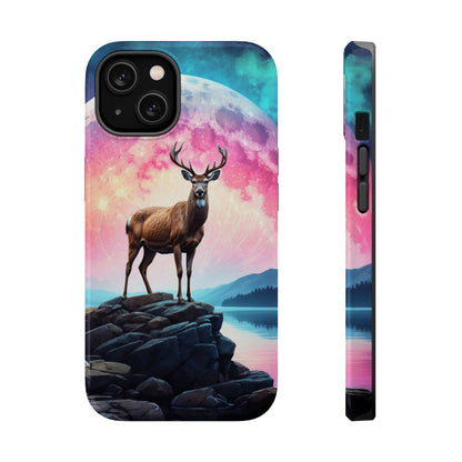 Vibrant Stag in Bloom – MagSafe iPhone Case