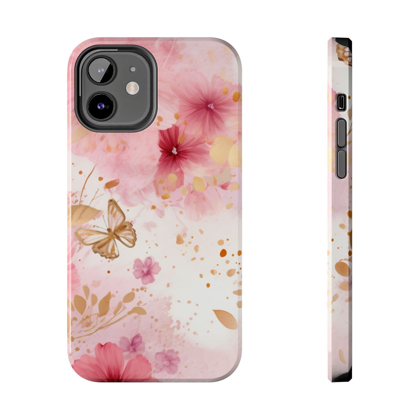 Blush Pink Floral Butterfly - iPhone Case