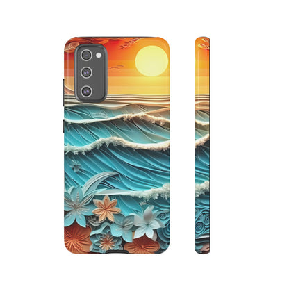 Tropical Sunset Paper Art Ocean – Samsung Galaxy Series Case