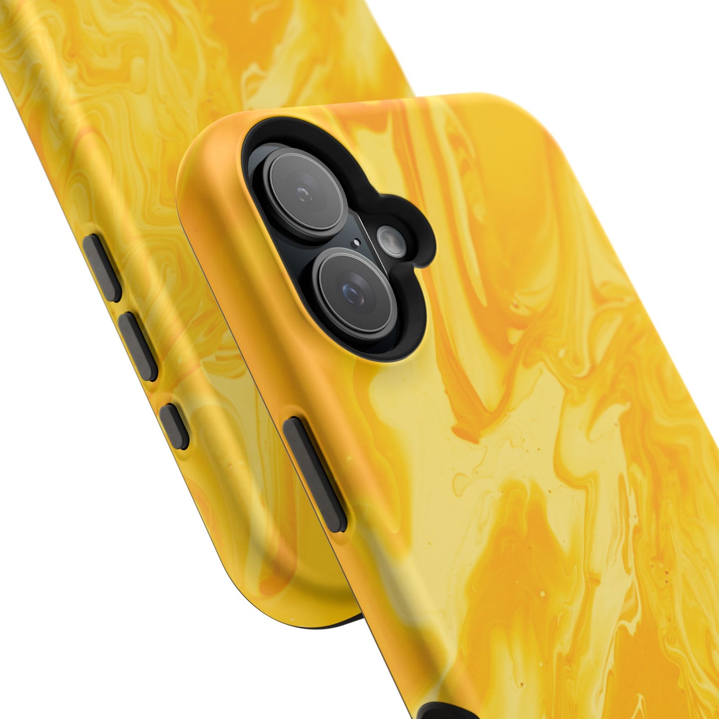 Luxe Yellow Marble MagSafe iPhone Case – Bold Golden Elegance with Magnetic Precision