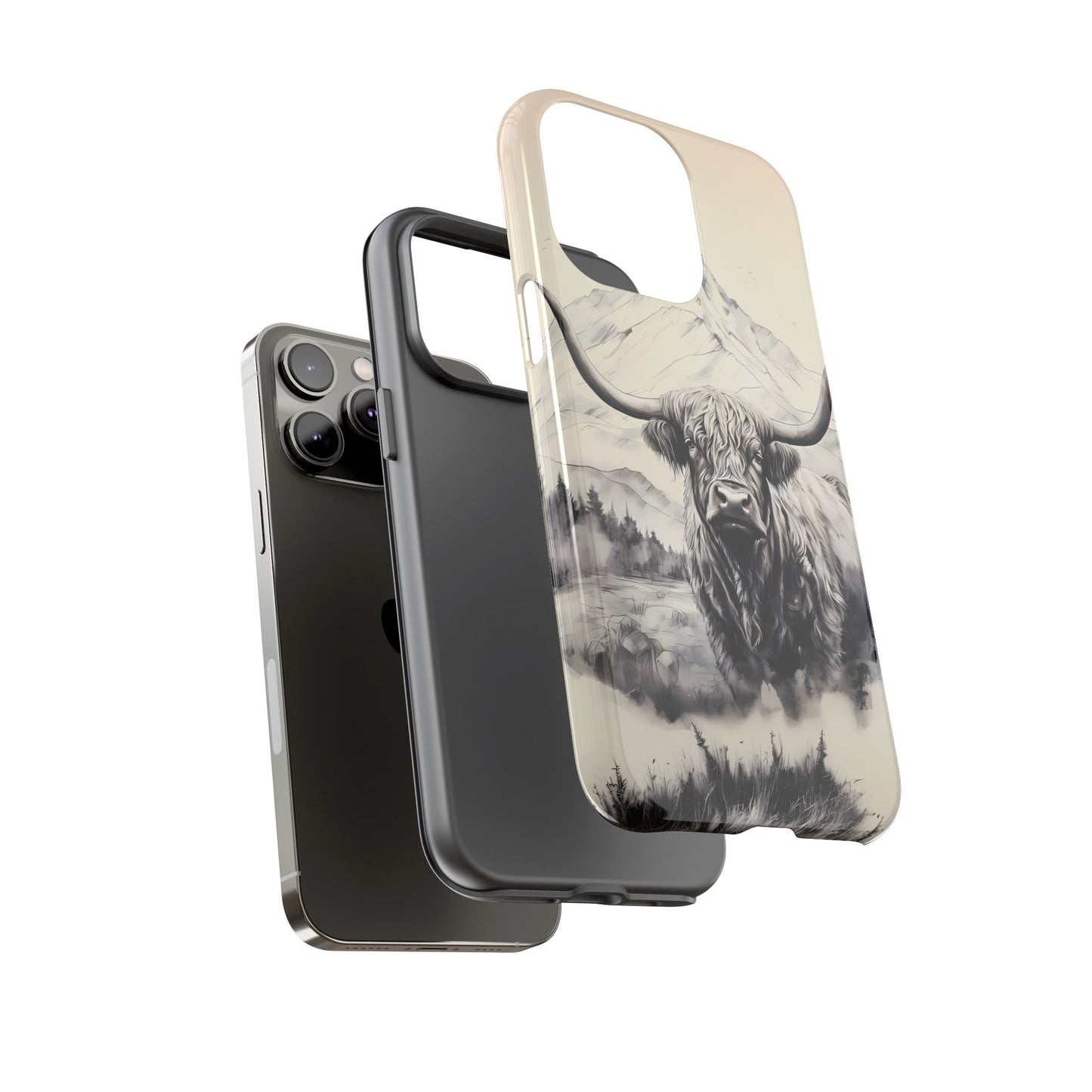 Highland Cow Western iPhone Case