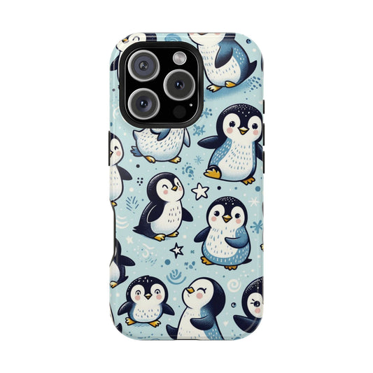 Cute Penguin Parade iPhone Case