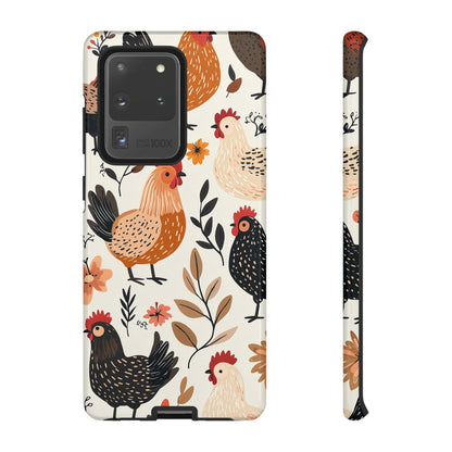 Samsung Galaxy Case: Cluckin' Vintage – Chickens & Leaves