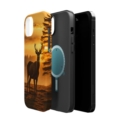 Sunset Majesty: Regal Stag – MagSafe iPhone Case