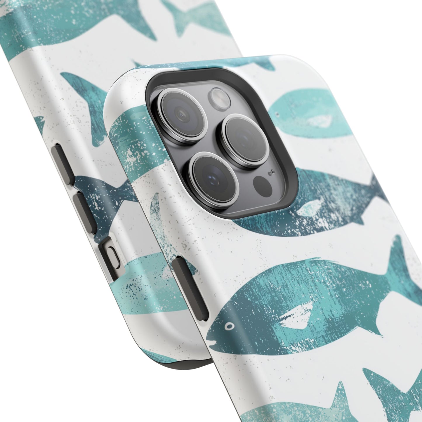 Vintage Blue Fish Print - MagSafe iPhone Series Case