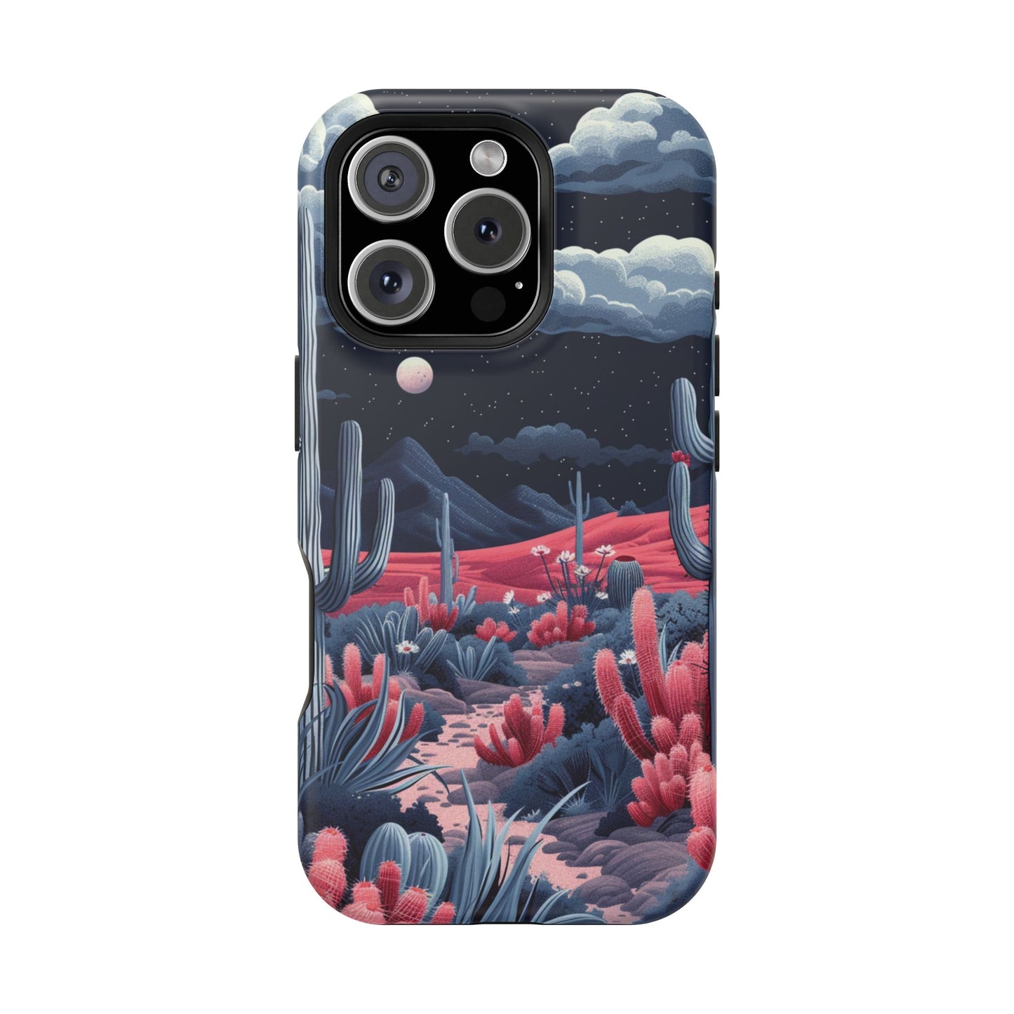 Moonlit Saguaro iPhone Case