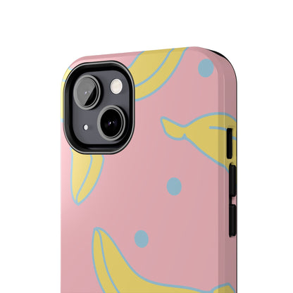 Pink Banana Pop iPhone Case – Cute Pastel Design with Fun Retro Vibe