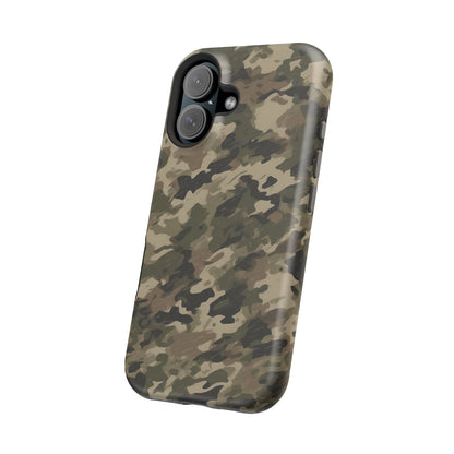 Classic Light Brown Camouflage – MagSafe iPhone Case with Rugged Elegance